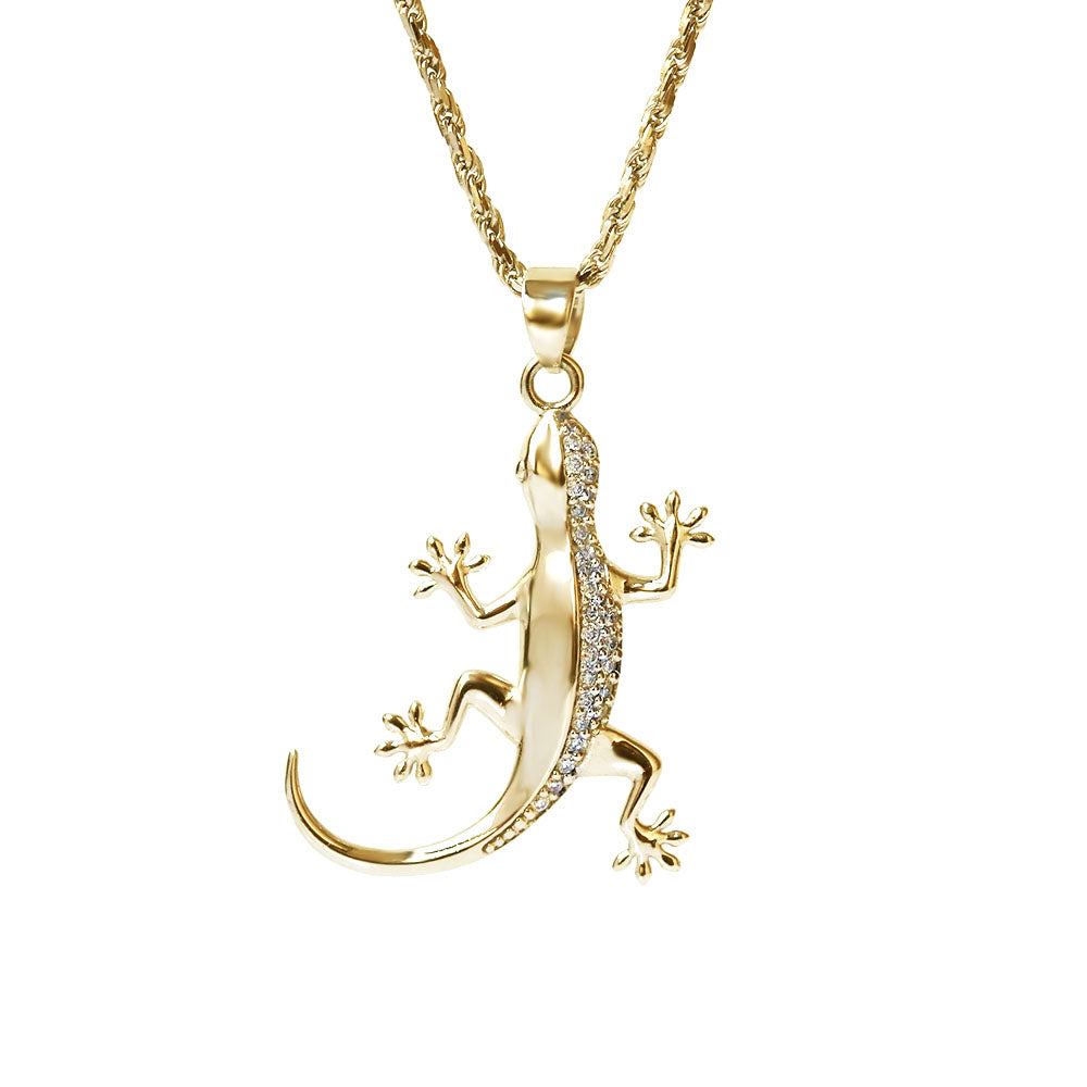 ハワイアン ゲコ ( ヤモリ ) ダイヤモンド ペンダントトップ表題/ハワイアンジュエリーブランドPUAALLY(プアアリ)