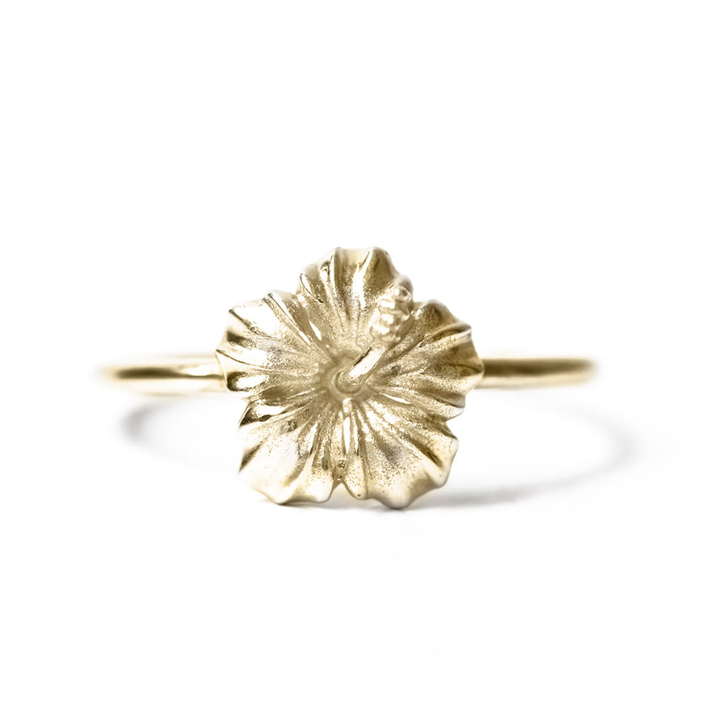 ハイビスカス シンプル リング表題/ハワイアンリング/ハワイアンジュエリーリング/ハワイアンジュエリーブランドPUAALLY(プアアリ)