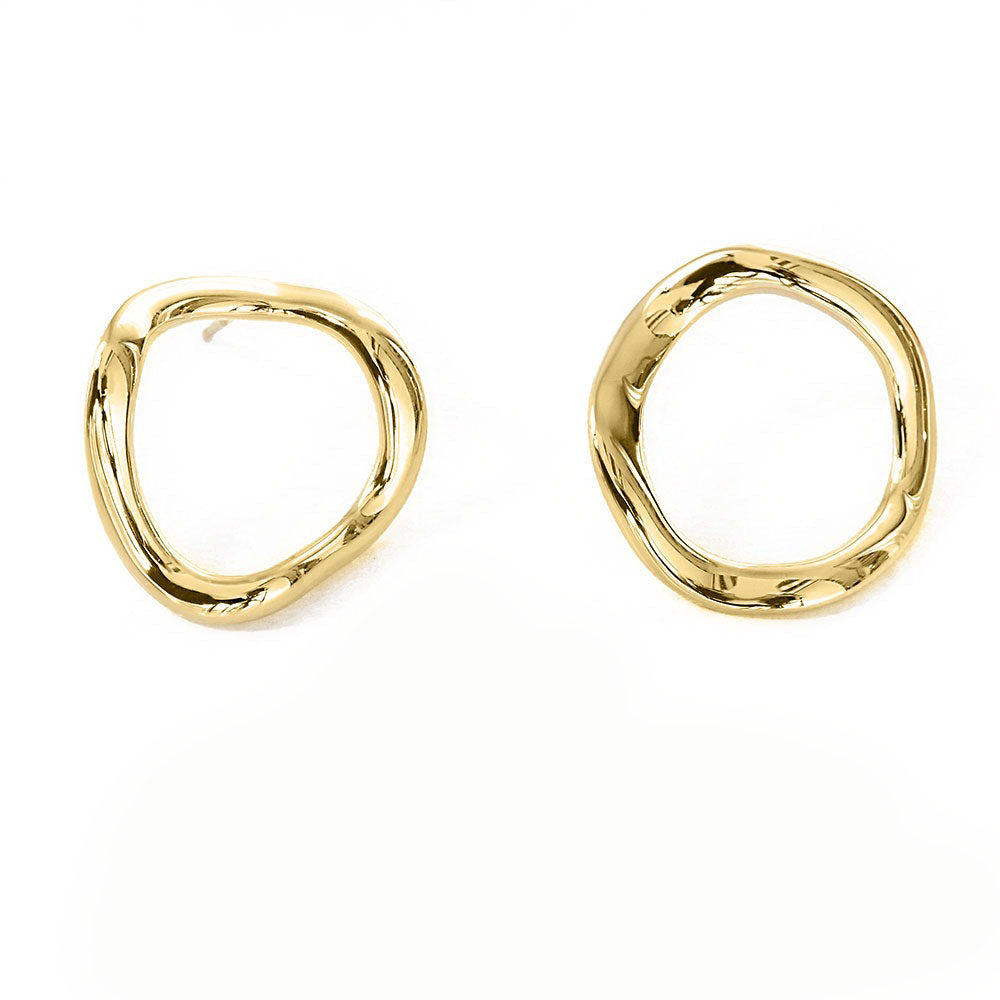 ハワイアンジュエリー　14K イルカピアス アクセサリーのプレゼント K18YG イルカのピアス 18金イエロー