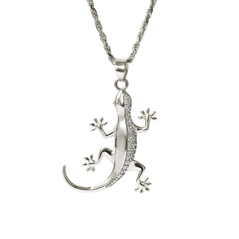 Pt900 ハワイアン ゲコ ( ヤモリ ) ダイヤモンド ペンダントトップ表題/ハワイアンジュエリーブランドPUAALLY(プアアリ)