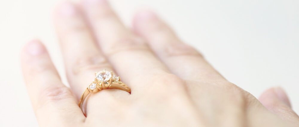 K18 0.3ct エンゲージリング Lanikai beach ラニカイビーチ-天国の海-