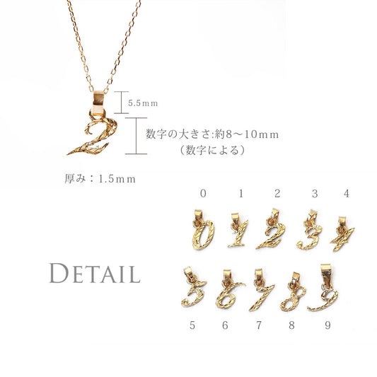 ハワイアン ミニ ナンバー ペンダントトップディテール画像/ハワイアンジュエリーブランドPUAALLY(プアアリ)