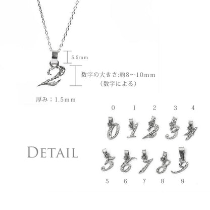 Pt900 ハワイアン ミニ ナンバー ペンダントトップディテール画像/ハワイアンジュエリーブランドPUAALLY(プアアリ)/プアアリ オンライン