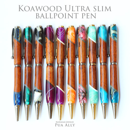 ハワイアン コアウッド ウルトラスリム ボールペン表題/ハワイアンジュエリーブランドPUAALLY(プアアリ)