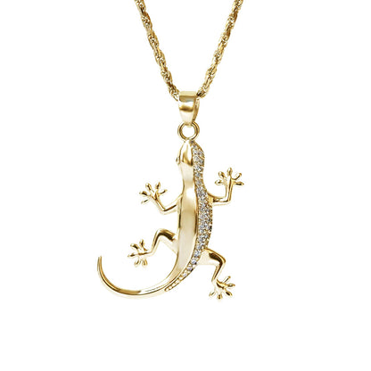 ハワイアン ゲコ ( ヤモリ ) ダイヤモンド ペンダントトップ表題/ハワイアンジュエリーブランドPUAALLY(プアアリ)