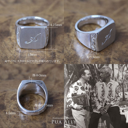 ハワイアン シグネット リングディテール画像/ハワイアンリング/ハワイアンジュエリーリング/ハワイアンジュエリーブランドPUAALLY(プアアリ)