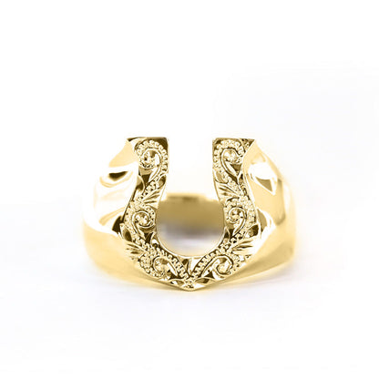 ハワイアン ホースシューリング 馬蹄表題/ハワイアンリング/ハワイアンジュエリーリング/ハワイアンジュエリーブランドPUAALLY(プアアリ)