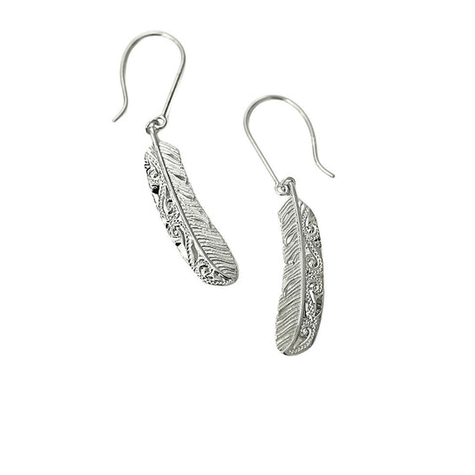 ハワイアン イーグルフェザー (羽) フックピアス表題/ハワイアンジュエリーブランドPUAALLY(プアアリ)