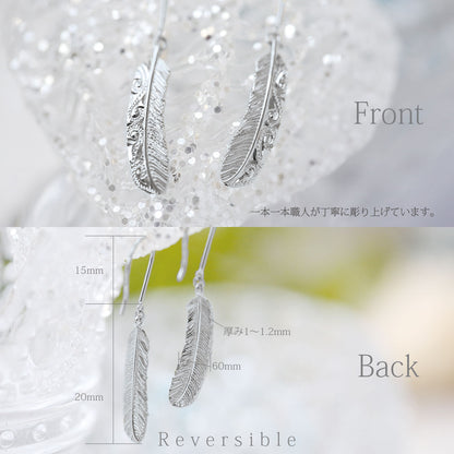 ハワイアン イーグルフェザー (羽) フックピアスディテール画像/ハワイアンジュエリーブランドPUAALLY(プアアリ)