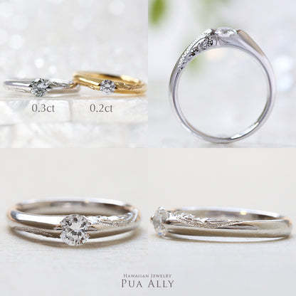 Pt900 ハワイアン エンゲージリング 0.3カラット Hono ホノ-湾-イメージ画像