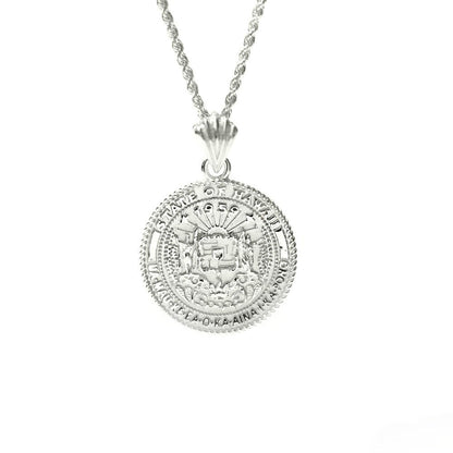 Pt900 ロイヤルエンブレムコイン ペンダントトップ表題/ハワイアンジュエリーブランドPUAALLY(プアアリ)