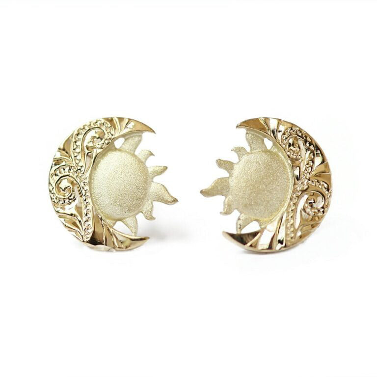 ハワイアン La(太陽)＆Luna(月) ピアス表題/ハワイアンジュエリーブランドPUAALLY(プアアリ)