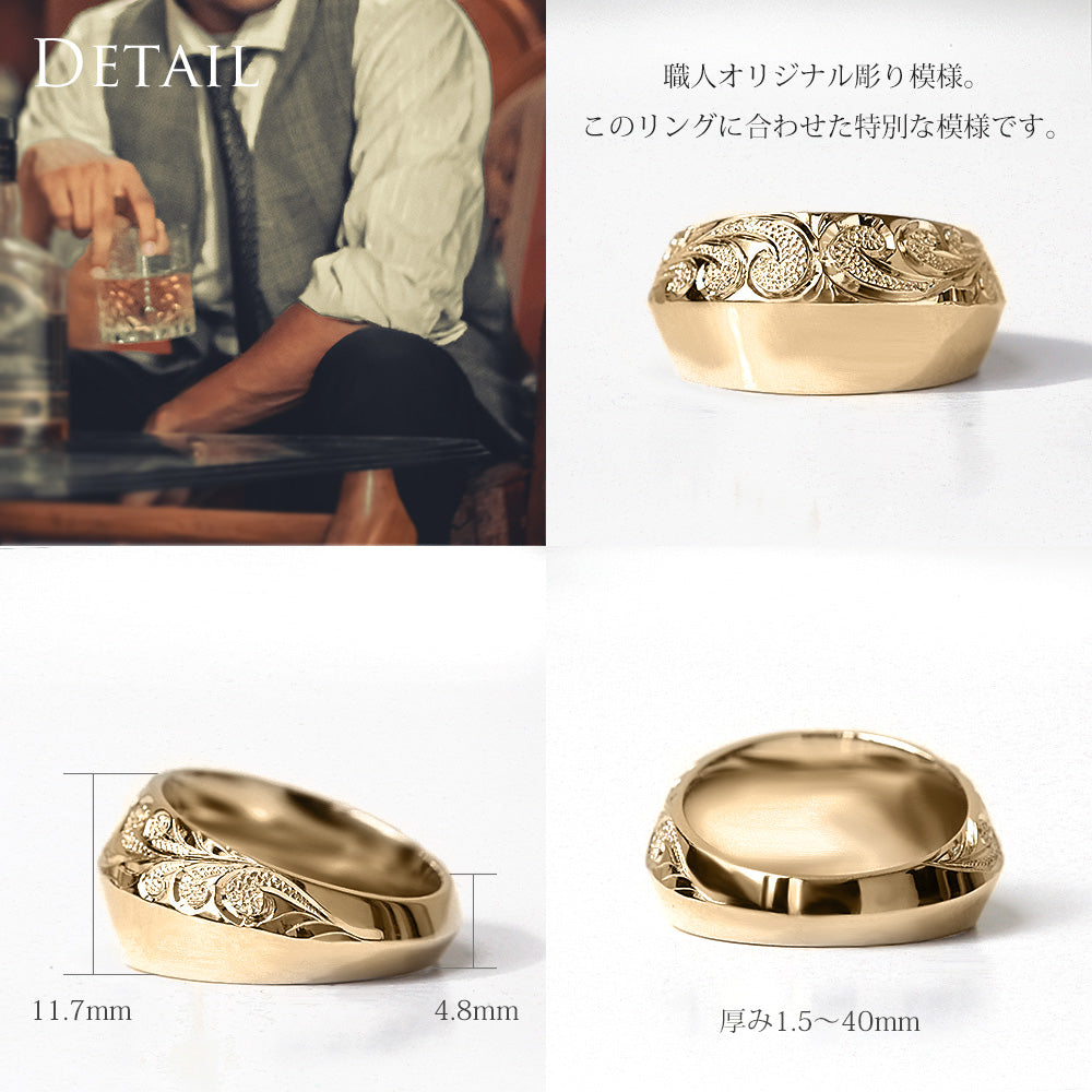 ハワイアン ヘビー ソリッドリングディテール画像/ハワイアンリング/ハワイアンジュエリーリング/ハワイアンジュエリーブランドPUAALLY(プアアリ)