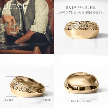 ハワイアン ヘビー ソリッドリングディテール画像/ハワイアンリング/ハワイアンジュエリーリング/ハワイアンジュエリーブランドPUAALLY(プアアリ)