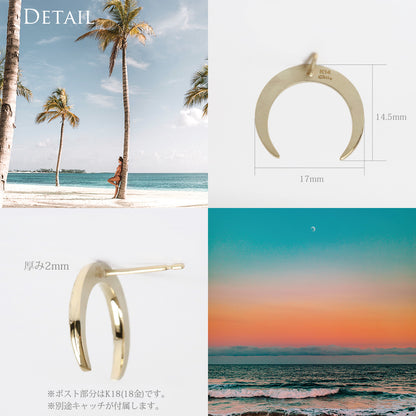 K14 ハワイアン Naja（ナジャ） ピアスディテール画像/ハワイアンジュエリーブランドPUAALLY(プアアリ)