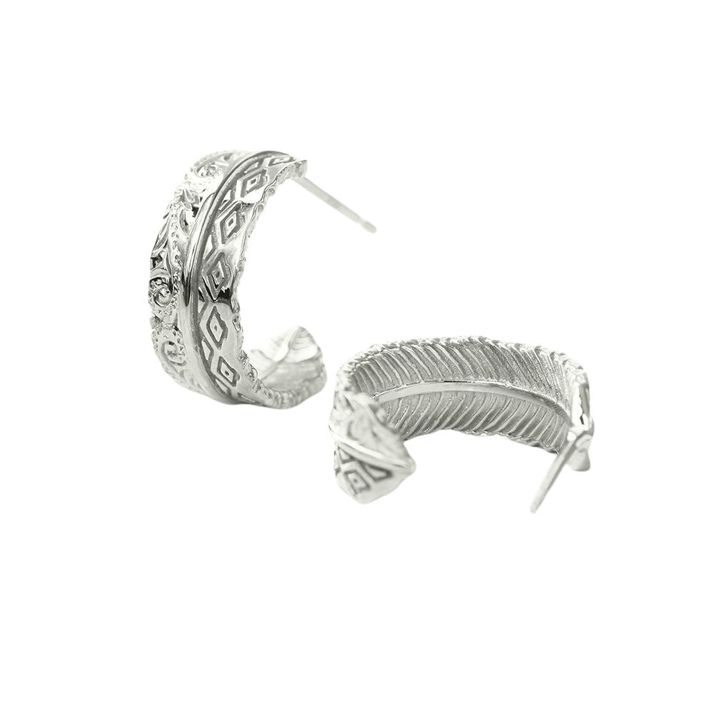 ハワイアン イーグルフェザー (羽) フープピアス表題/ハワイアンジュエリーブランドPUAALLY(プアアリ)