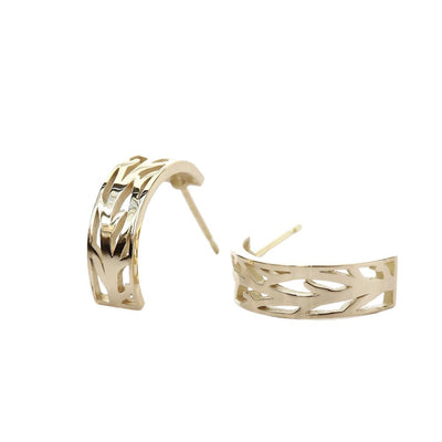 K14 ハワイアン アクアサンゴ ピアス