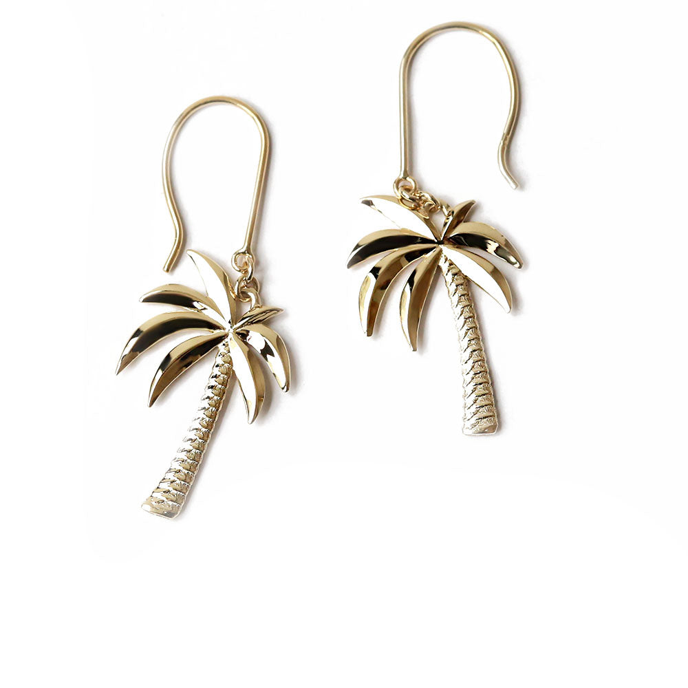 K14 ハワイアン パームツリー ピアス表題/ハワイアンジュエリーブランドPUAALLY(プアアリ)
