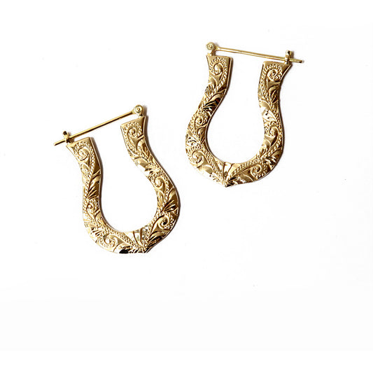 ハワイアン ホースシュー フープピアス表題/ハワイアンジュエリーブランドPUAALLY(プアアリ)