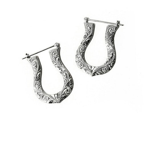 PT900 ハワイアン ホースシュー フープピアス表題/ハワイアンジュエリーブランドPUAALLY(プアアリ)/プアアリ オンライン