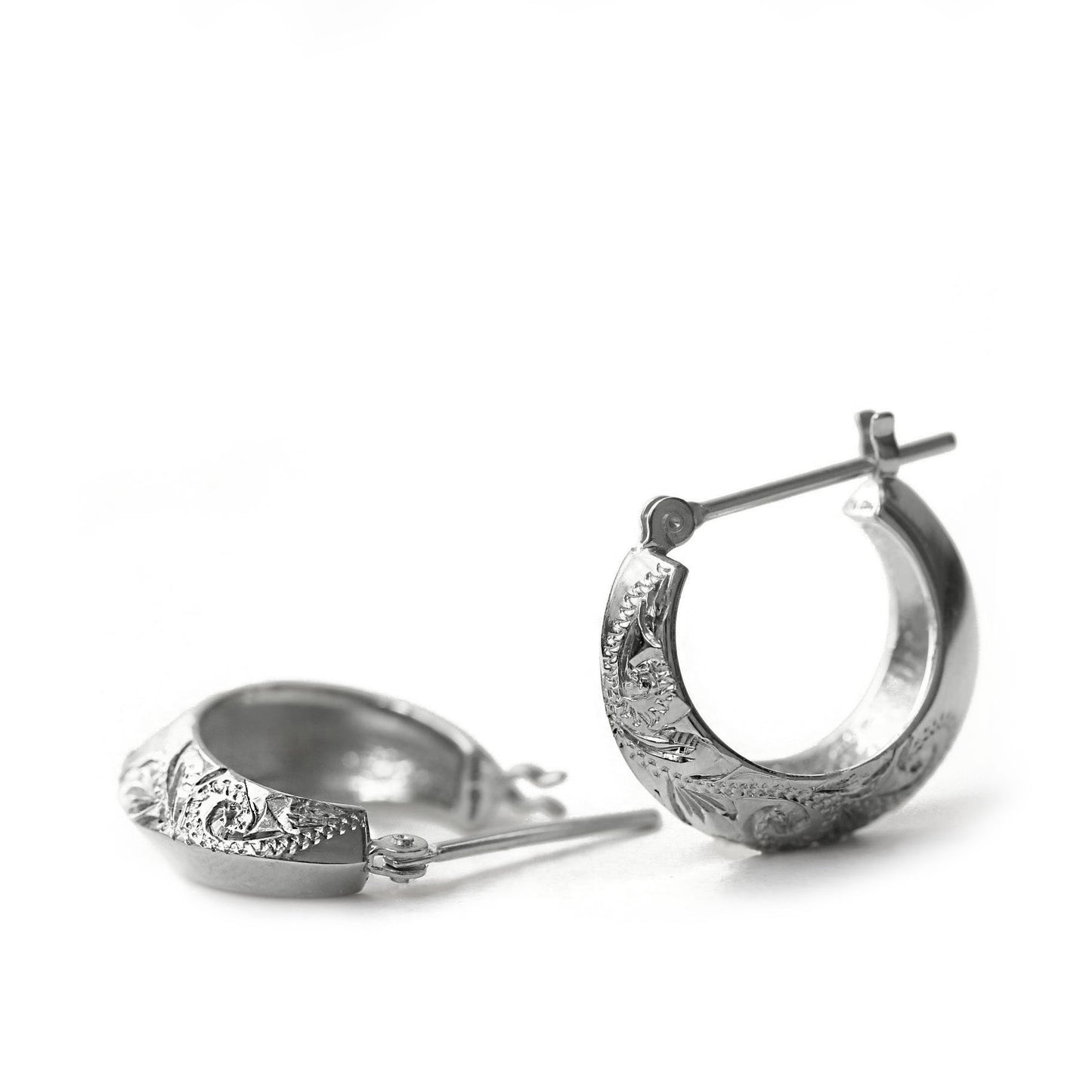 Pt900 ハワイアン ソリッド フープピアス表題/ハワイアンジュエリーブランドPUAALLY(プアアリ)/プアアリ オンライン