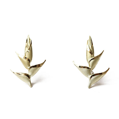 K14 ハワイアン ヘリコニア ピアス表題/ハワイアンジュエリーブランドPUAALLY(プアアリ)