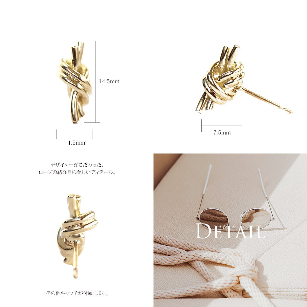 ハワイアン ノット ピアスディテール画像/ハワイアンジュエリーブランドPUAALLY(プアアリ)