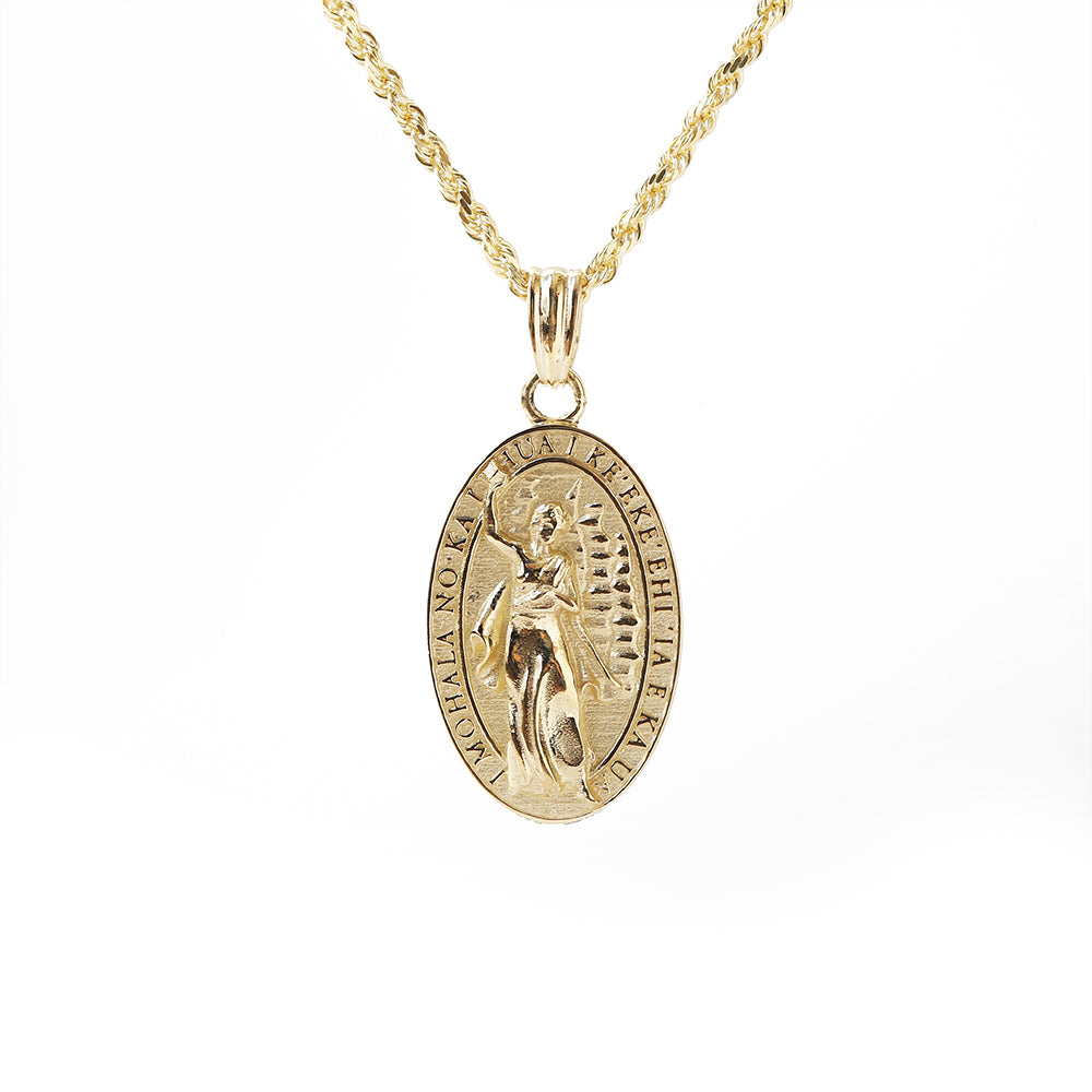 K14 ハワイアン マウナストロンガーペレ ペンダントトップ表題/ハワイアンジュエリーブランドPUAALLY(プアアリ)