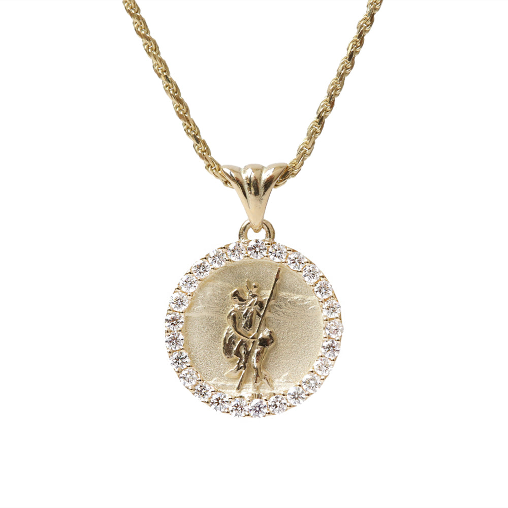 K14 ハワイアン アーバントリップ ダイヤモンドコインペンダントトップ L表題/ハワイアンジュエリーブランドPUAALLY(プアアリ)