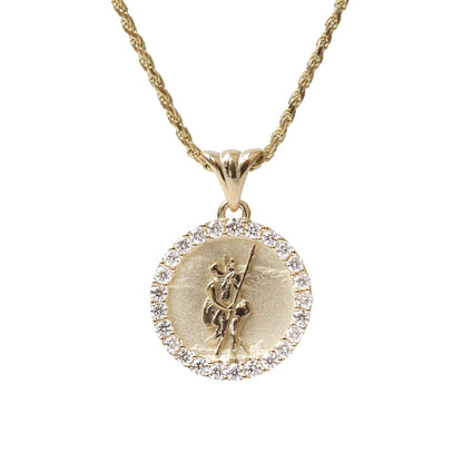 K14 ハワイアン アーバントリップ ダイヤモンドコインペンダントトップ L表題/ハワイアンジュエリーブランドPUAALLY(プアアリ)