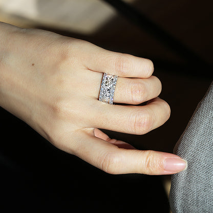 Pt900 ハワイアン フルエタニティリング ダブル9mm