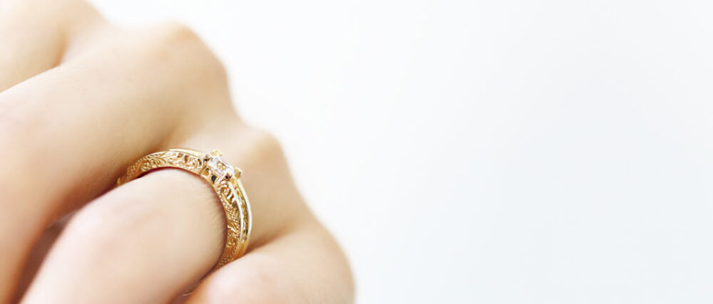 K18 0.3ct エンゲージリング Ala -道-