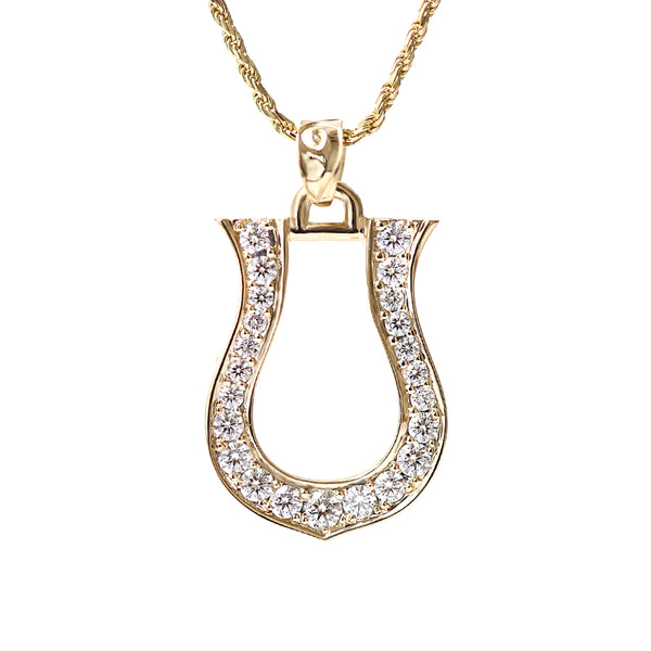 K14 ハワイアン ホースシュー(馬蹄) ダイヤモンド ペンダントトップ