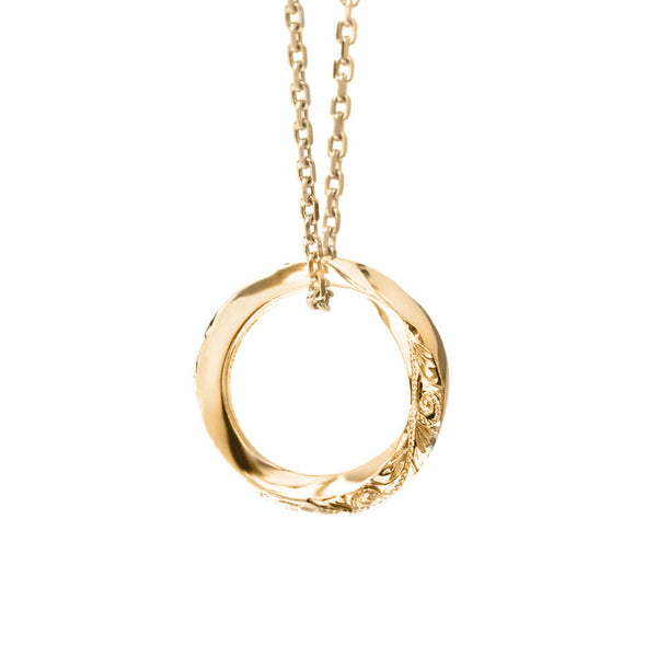 K14 ハワイアン オハナ メビウスループ ペンダントトップ