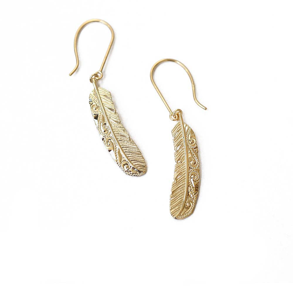 ハワイアン イーグルフェザー (羽) フックピアス表題/ハワイアンジュエリーブランドPUAALLY(プアアリ)