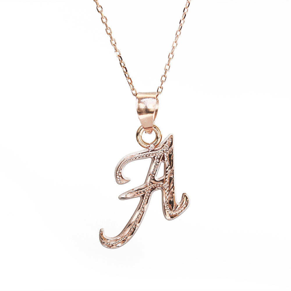 K14 ハワイアン イニシャル ペンダントトップ L表題/ハワイアンジュエリーブランドPUAALLY(プアアリ)