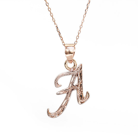 K14 ハワイアン イニシャル ペンダントトップ L表題/ハワイアンジュエリーブランドPUAALLY(プアアリ)