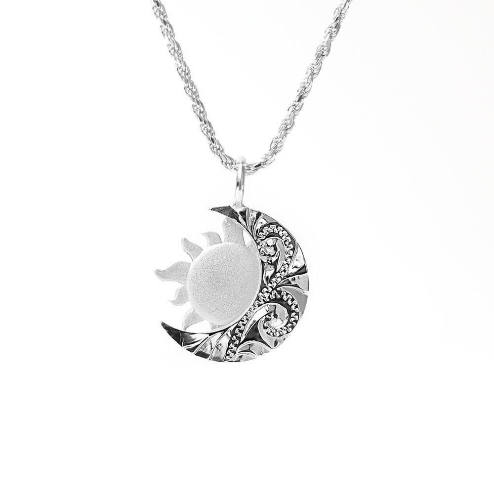 Pt900 ハワイアン La(太陽)＆Luna(月) ペンダントトップ L表題/ハワイアンジュエリーブランドPUAALLY(プアアリ)