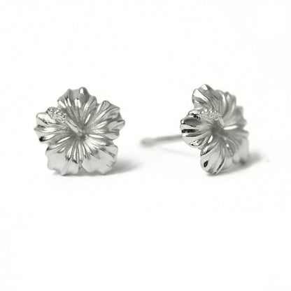 Pt900 ハワイアン ハイビスカス シンプル ピアス表題/ハワイアンジュエリーブランドPUAALLY(プアアリ)