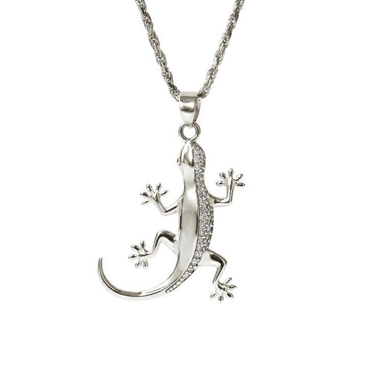 Pt900 ハワイアン ゲコ ( ヤモリ ) ダイヤモンド ペンダントトップ表題/ハワイアンジュエリーブランドPUAALLY(プアアリ)