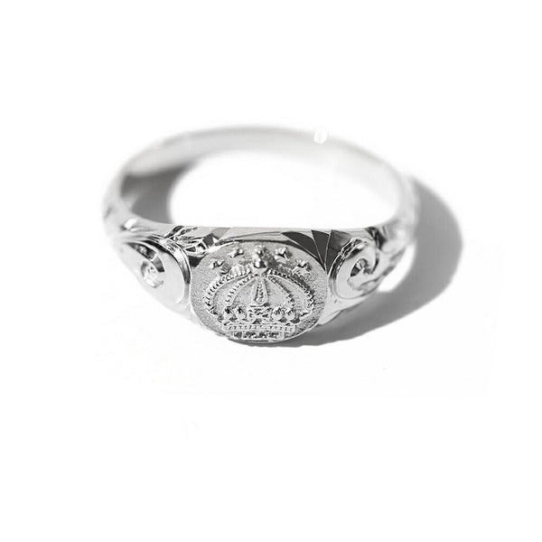 Pt900 ハワイアン キング・カラカウア ピンキーリング