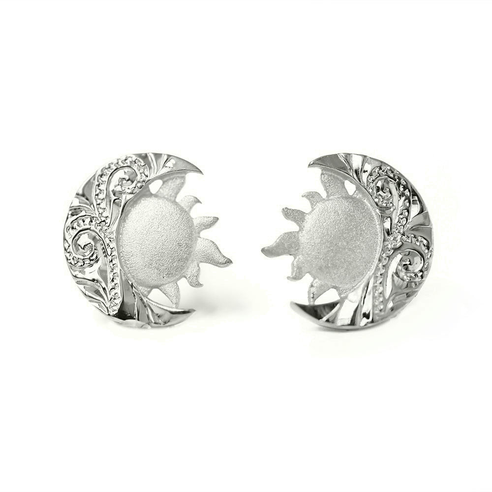 Pt900 ハワイアン La(太陽)＆Luna(月) ピアス表題/ハワイアンジュエリーブランドPUAALLY(プアアリ)