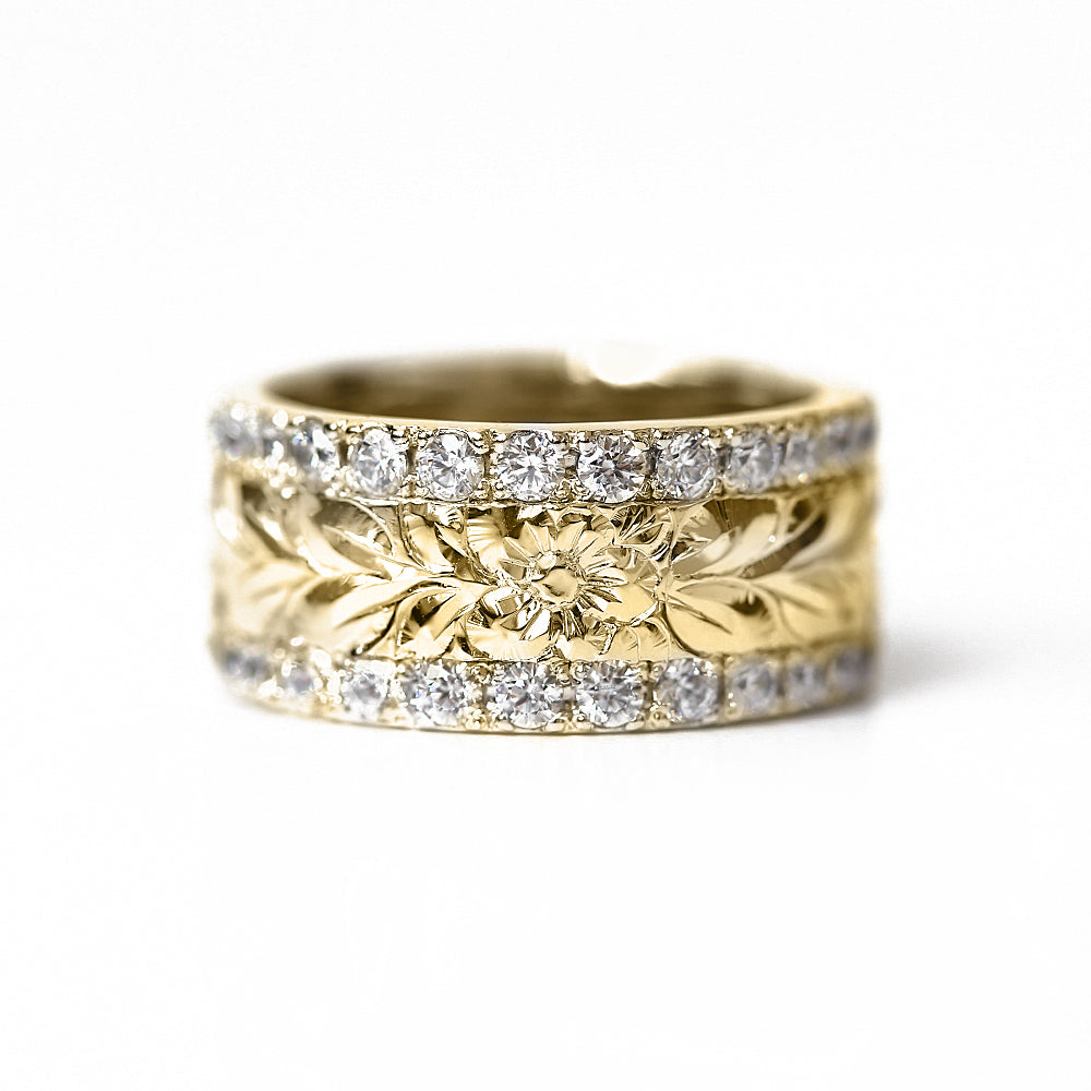 K18 ハワイアン フルエタニティリング ダブル9mm