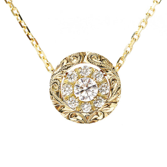 K18 0.3ct エンゲージ ネックレス Ala アラ-道-