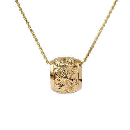 K14 ハワイアン ウィッシュ バレルペンダントトップ アーチ L表題/ハワイアンジュエリーブランドPUAALLY(プアアリ)