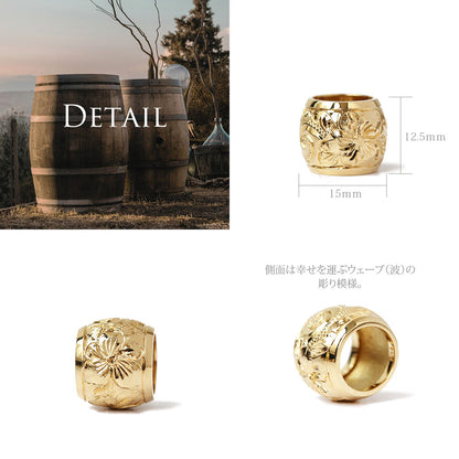 K14 ハワイアン ウィッシュ バレルペンダントトップ アーチ Lディテール画像/ハワイアンジュエリーブランドPUAALLY(プアアリ)