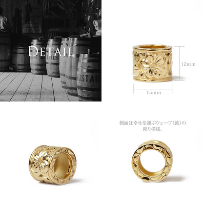 K14 ハワイアン ウィッシュ バレルペンダントトップ エッジ Lディテール画像/ハワイアンジュエリーブランドPUAALLY(プアアリ)