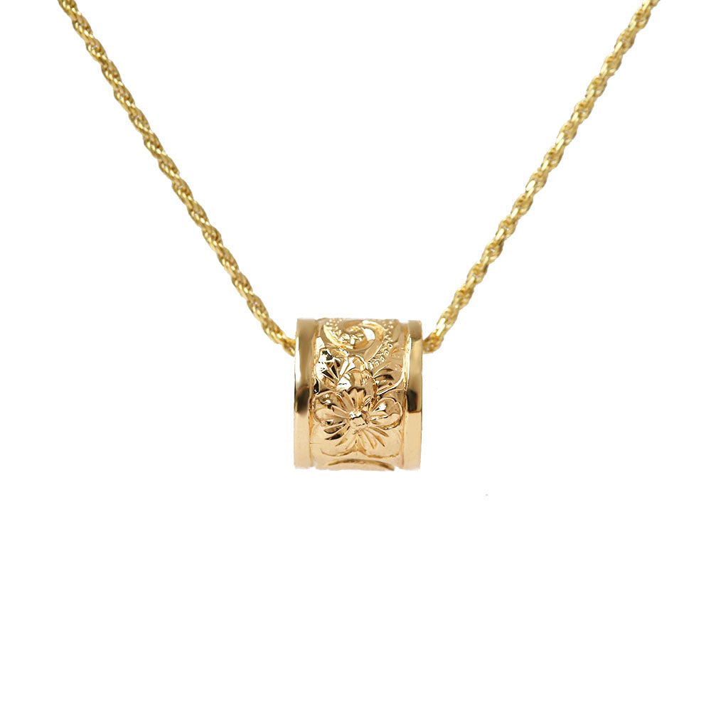 K14 ハワイアン ウィッシュ バレルペンダントトップ エッジ S表題/ハワイアンジュエリーブランドPUAALLY(プアアリ)