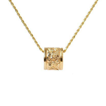 K14 ハワイアン ウィッシュ バレルペンダントトップ エッジ S表題/ハワイアンジュエリーブランドPUAALLY(プアアリ)