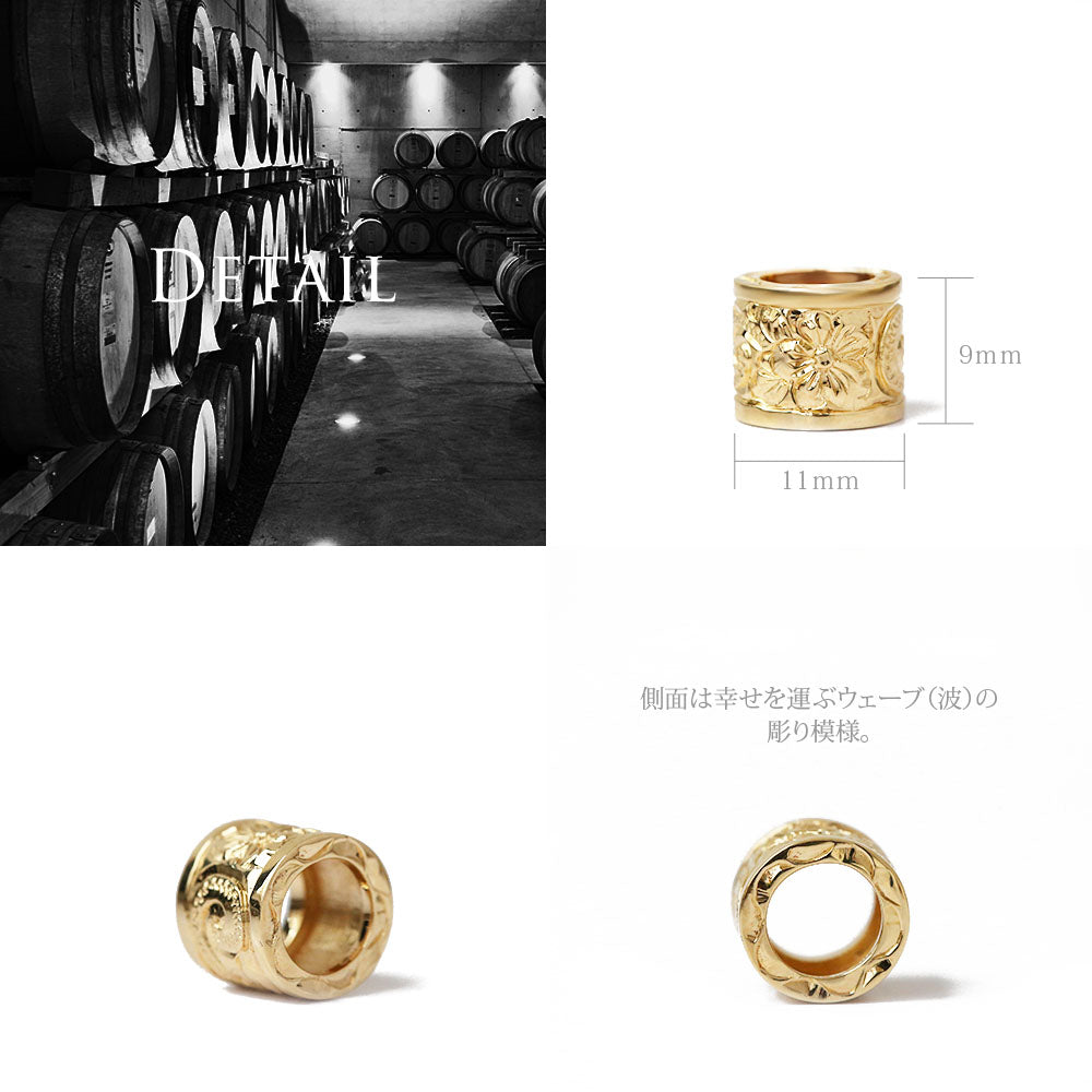 K14 ハワイアン ウィッシュ バレルペンダントトップ エッジ Sディテール画像/ハワイアンジュエリーブランドPUAALLY(プアアリ)